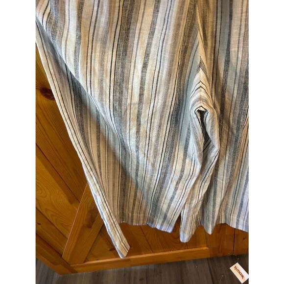 Beach Lunch Lounge Striped Linen Blend Romper Size Small (5226) Read - Picture 9 of 9